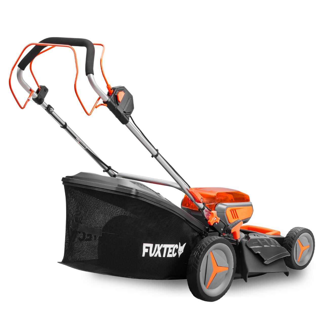 Grasmaaier op accu 40V FUXTEC FX-E2RM46 - Set met 2 accu's van 4Ah en dubbele lader van 2,4A