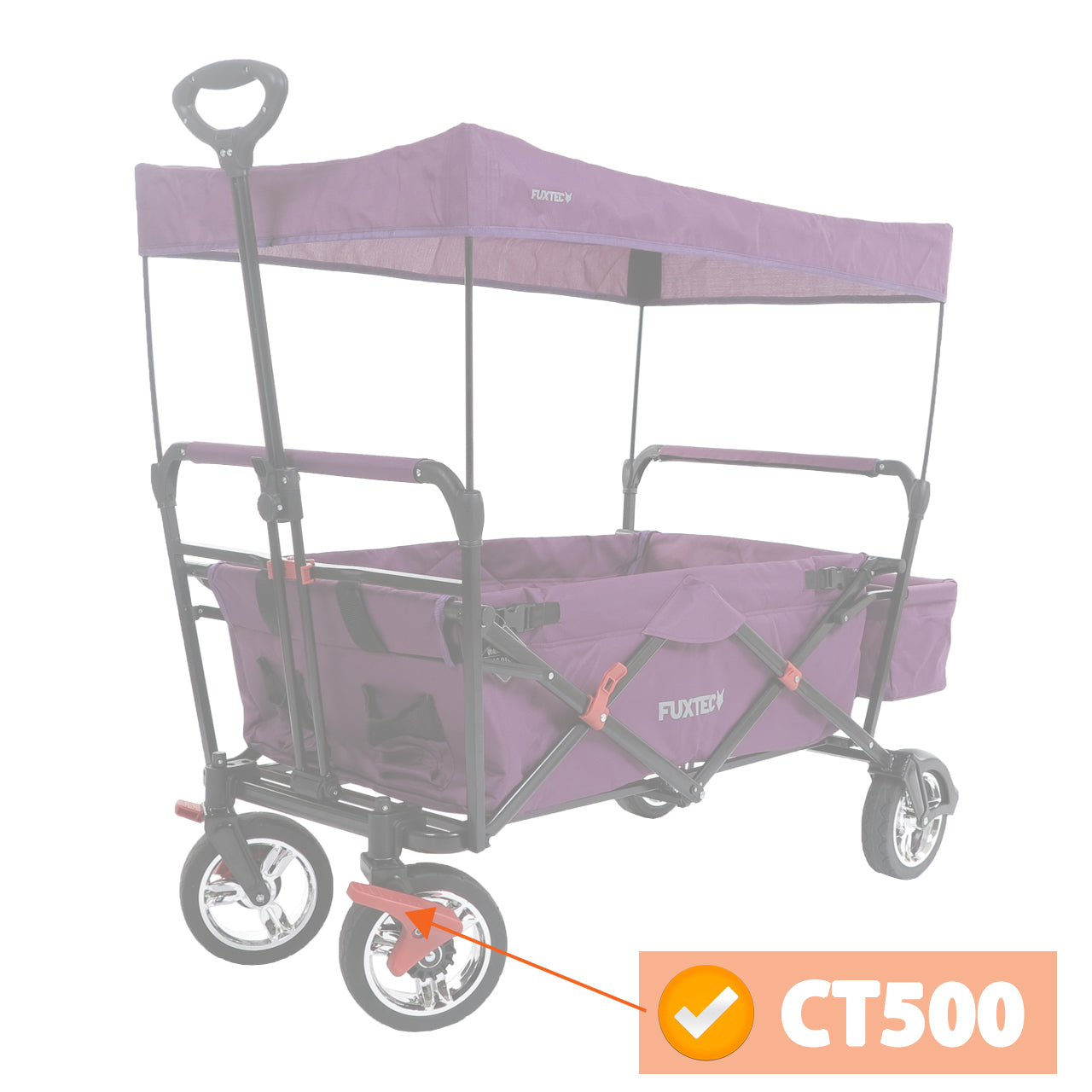 Wielhouder incl. rem ZWART CT500 links/ CT700 en CT800 rechts