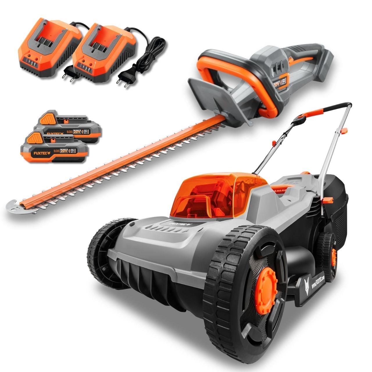 FUXTEC 20V accu tuinset FX-E1RM20ECO + FX-E1HS20 met accu & lader