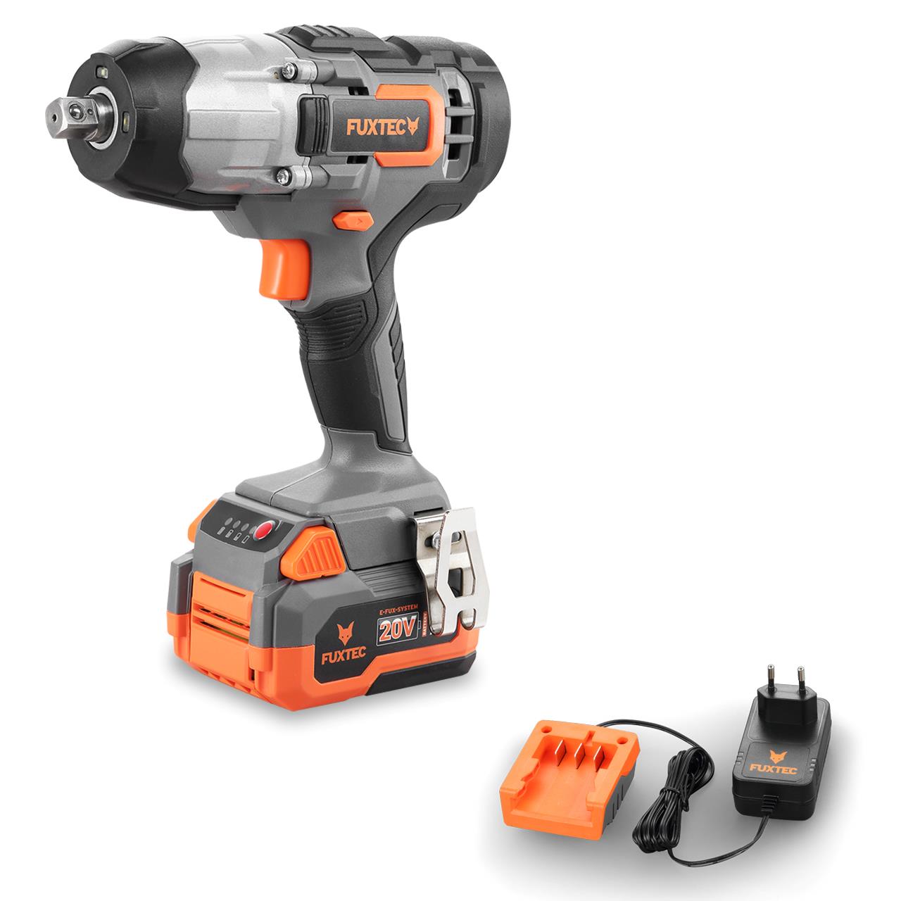 FUXTEC 20V Accu Slagschroevendraaier FX-E1IW20 SET met 1 x Accu 4Ah, 1 x Oplader 1A