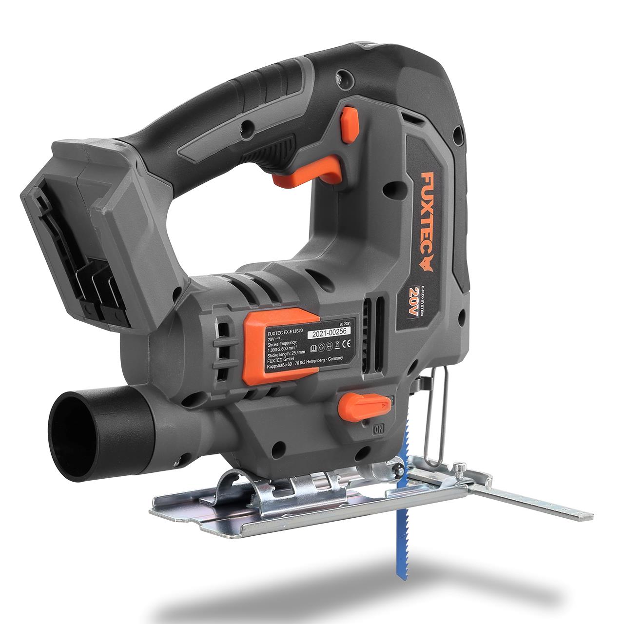 FUXTEC 20V accu decoupeerzaag FX-E1JS20 SET met 1 x accu 2Ah, 1 x lader 1A