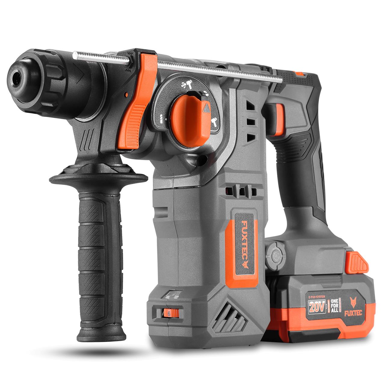 FUXTEC 20V accuklopboormachine FX-E1RH20 SET met 1 x accu 4Ah, 1 x lader 1A