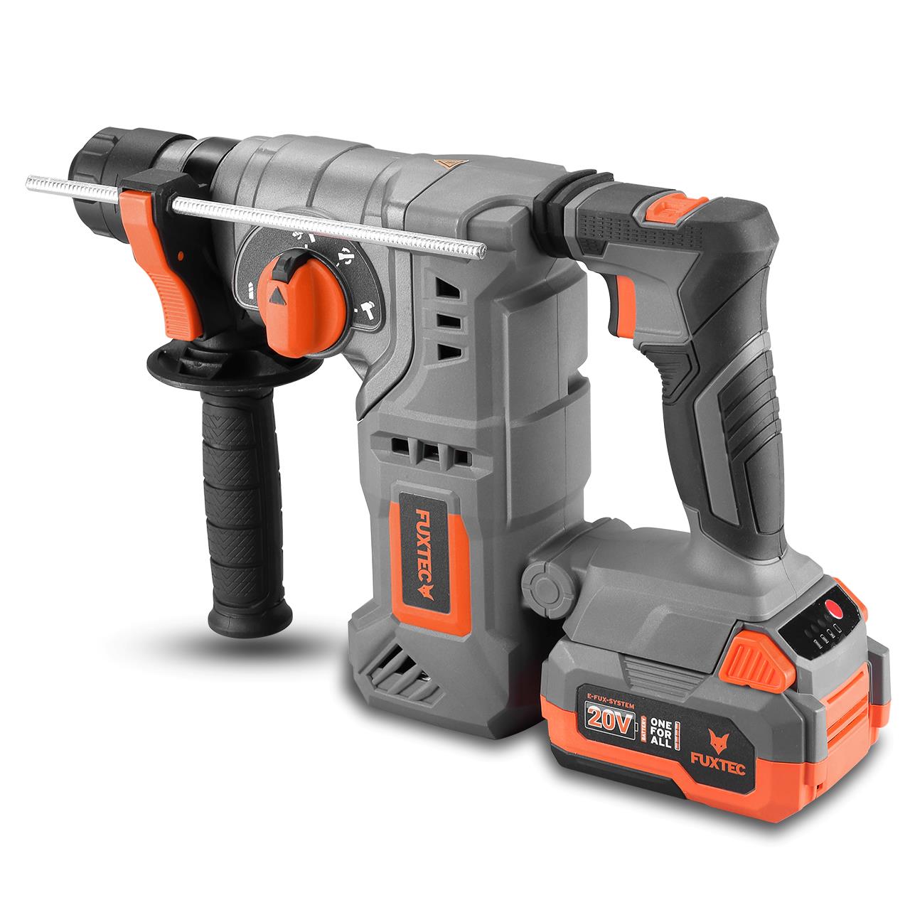FUXTEC 20V accuklopboormachine FX-E1RH20 SET met 1 x accu 4Ah, 1 x lader 1A