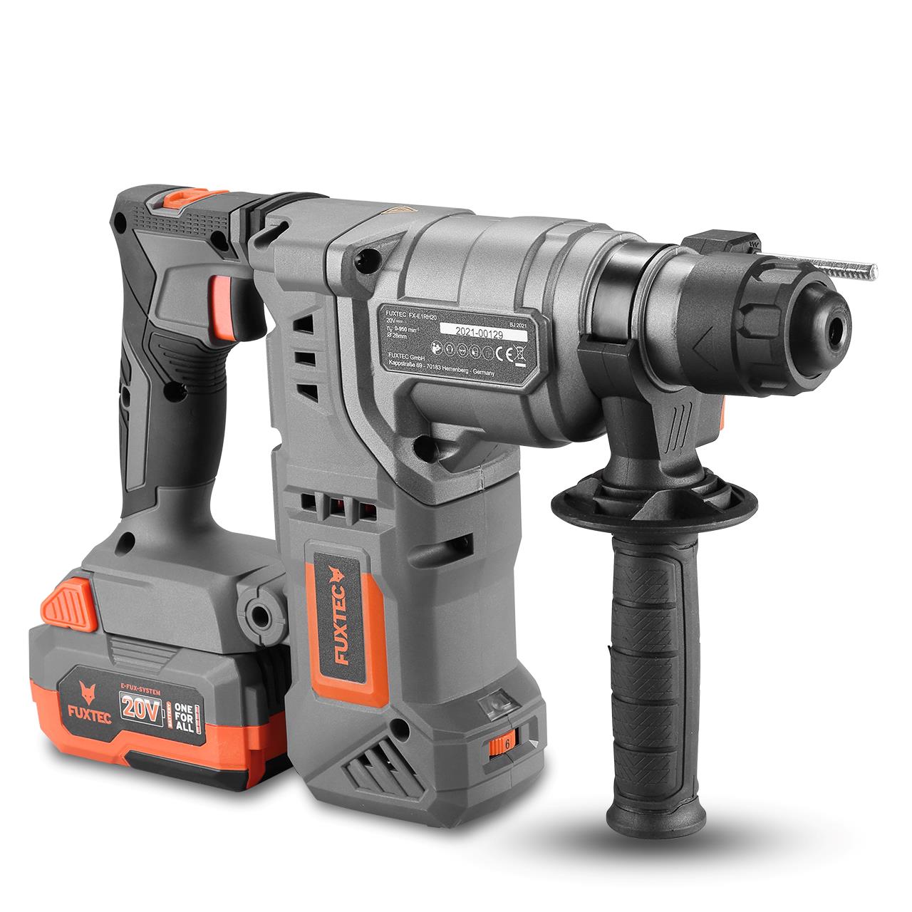 FUXTEC 20V accuklopboormachine FX-E1RH20 SET met 1 x accu 4Ah, 1 x lader 1A