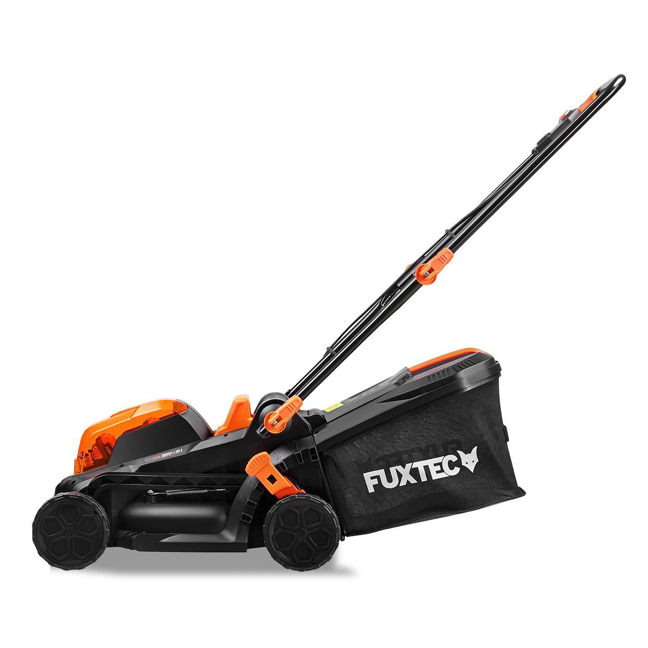 FUXTEC grasmaaier accu 40V (2x 20V) - set met batterij (2x 2Ah) en lader (2.4A dubbellader)