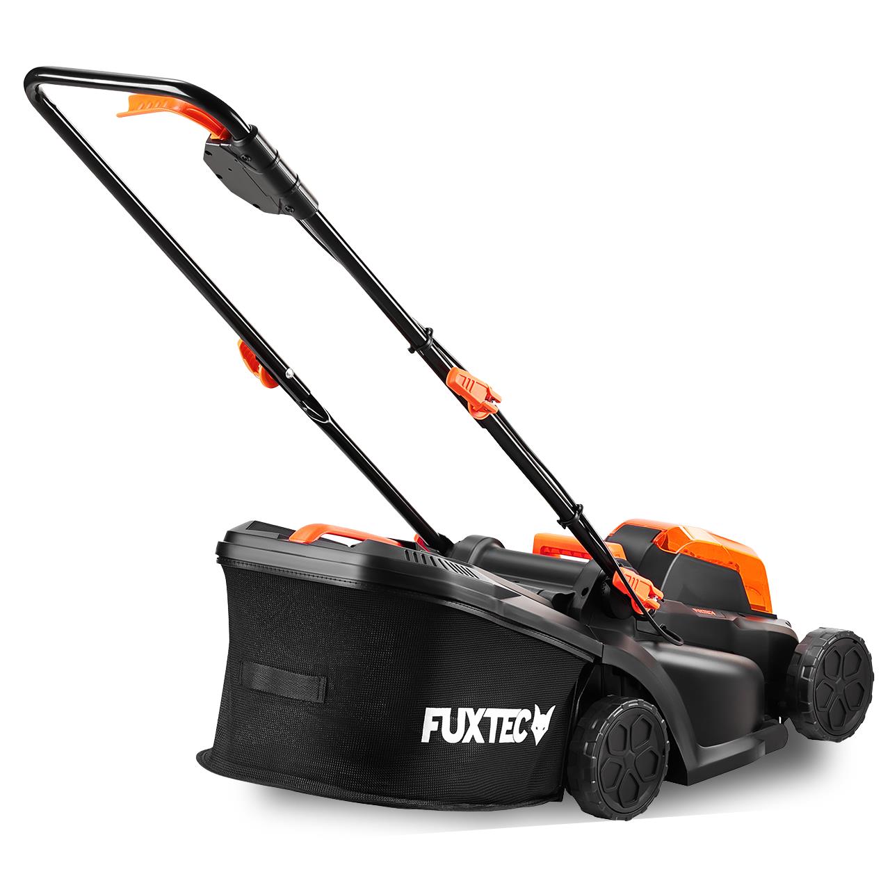 FUXTEC grasmaaier accu 40V (2x 20V) - set met batterij (2x 2Ah) en lader (2.4A dubbellader)