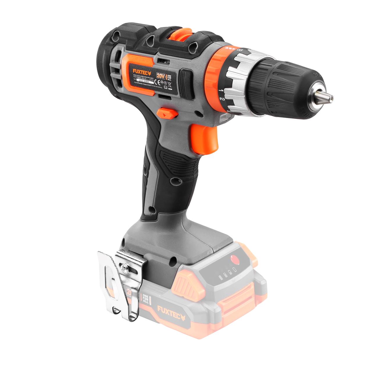 FUXTEC schroefboormachine accu 20V - klopboormachine - accuboormachine - schroevendraaier - set incl. 2 batterijen en lader FX-E1SBS20