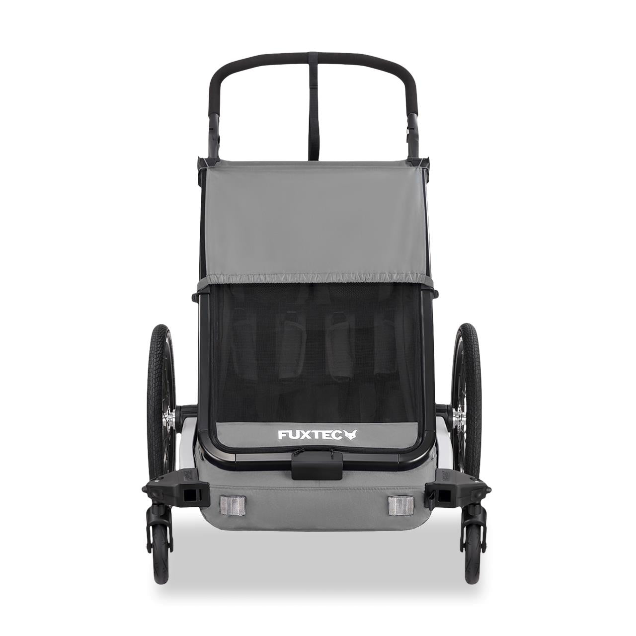 FUXTEC fietskar/jogger FX-FA1-SET-GRAY met joggerwiel