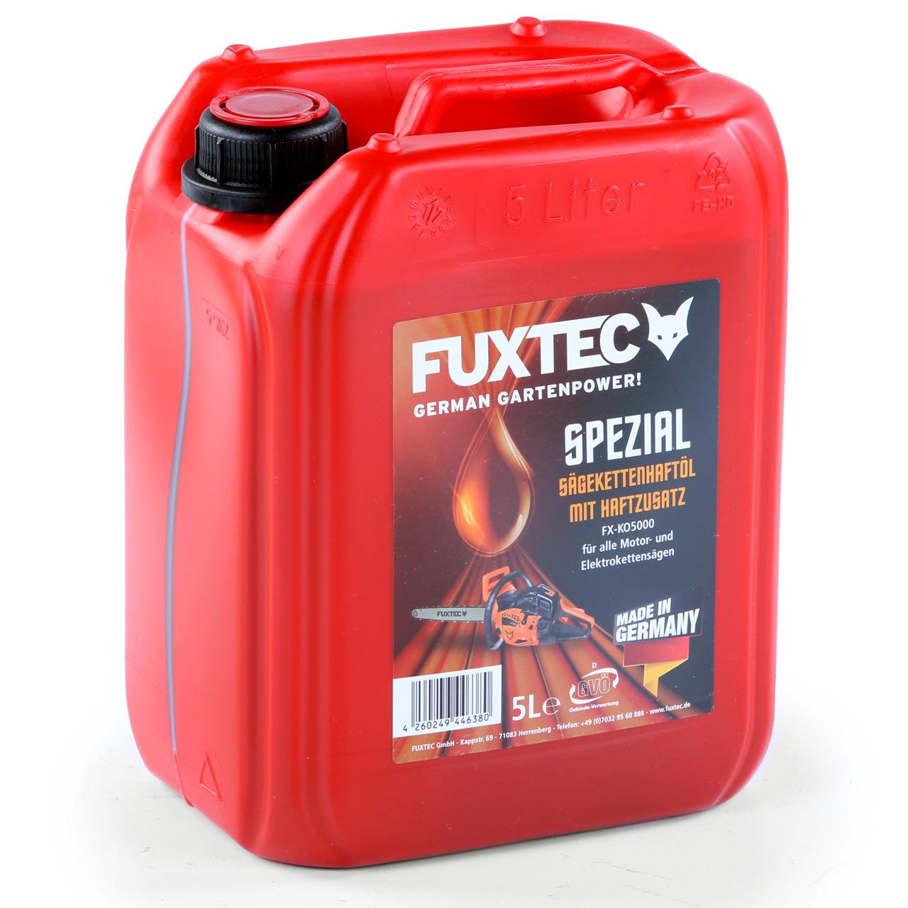 FUXTEC olie voor zaagketting - 'Special' - minerale zaagketting-lijmolie - kettingolie - 5 liter
