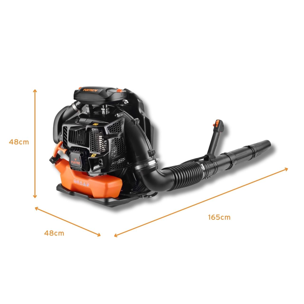 FUXTEC bladblazer benzine - rugzakmodel - 65,1cm³ - 334km/u - FX-LBP165T
