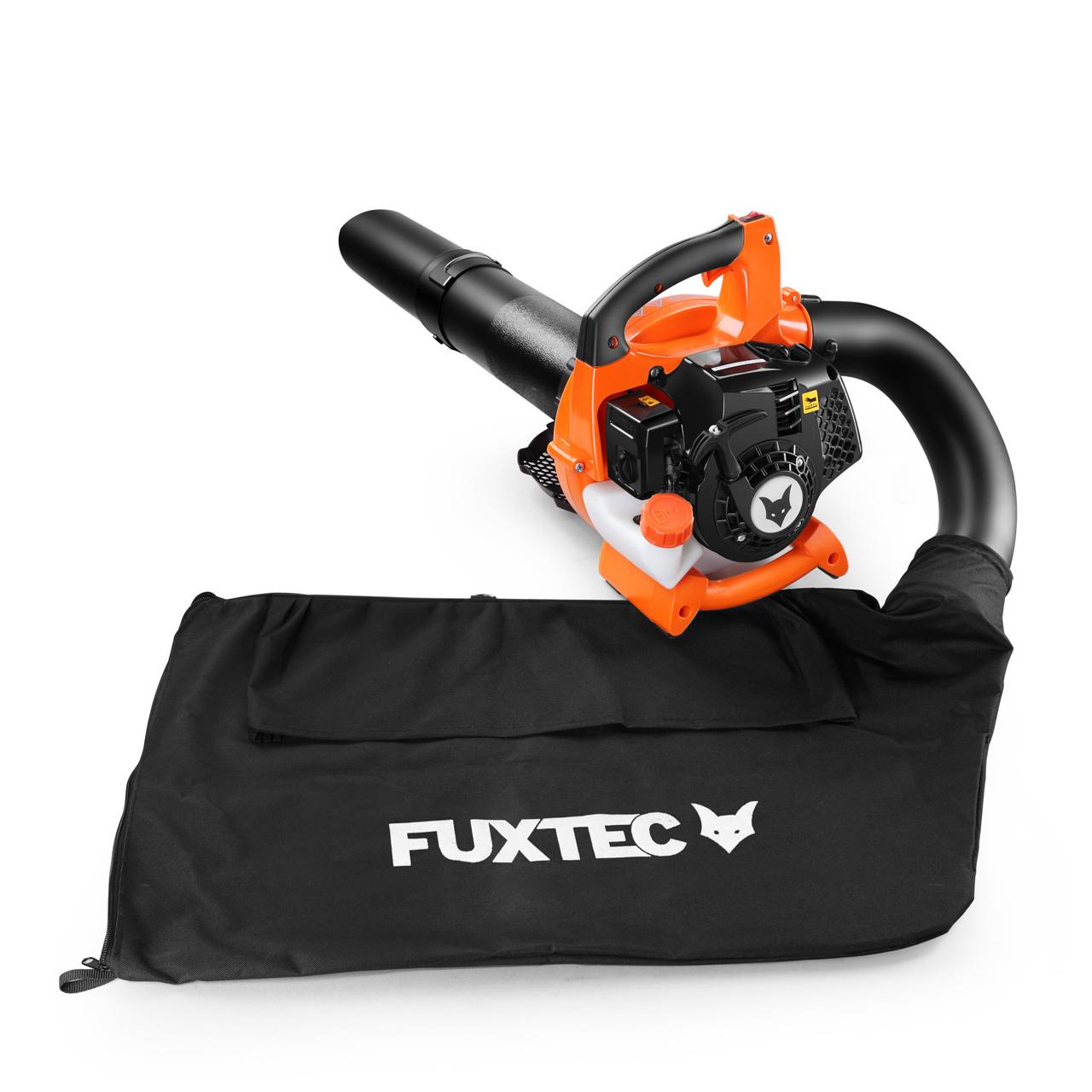 FUXTEC FX-LBS126 4-in-1 bladzuiger, bladblazer, bladversnipperaar incl. twee blaaspijpen