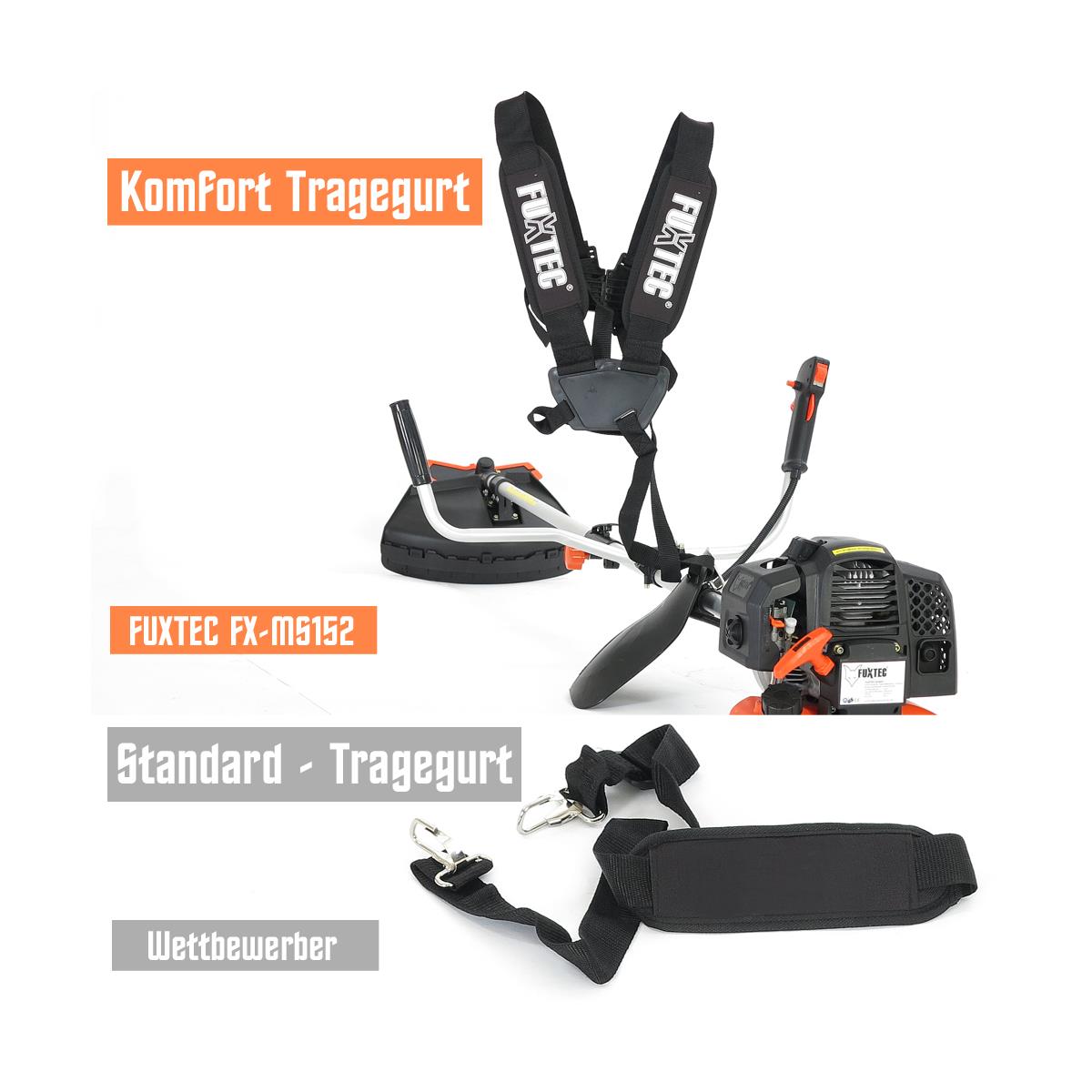 FUXTEC bosmaaier benzine - grastrimmer - 2in1 - 52cc - 2-takt - FX-MS152