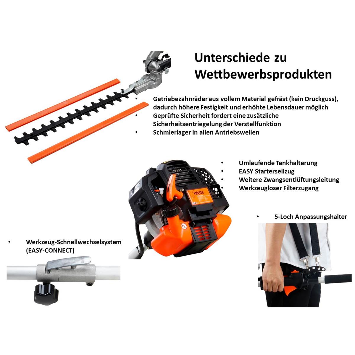 Bild 1 FUXTEC FX-MT152 Multitool 4in1 Benzin Motorsense