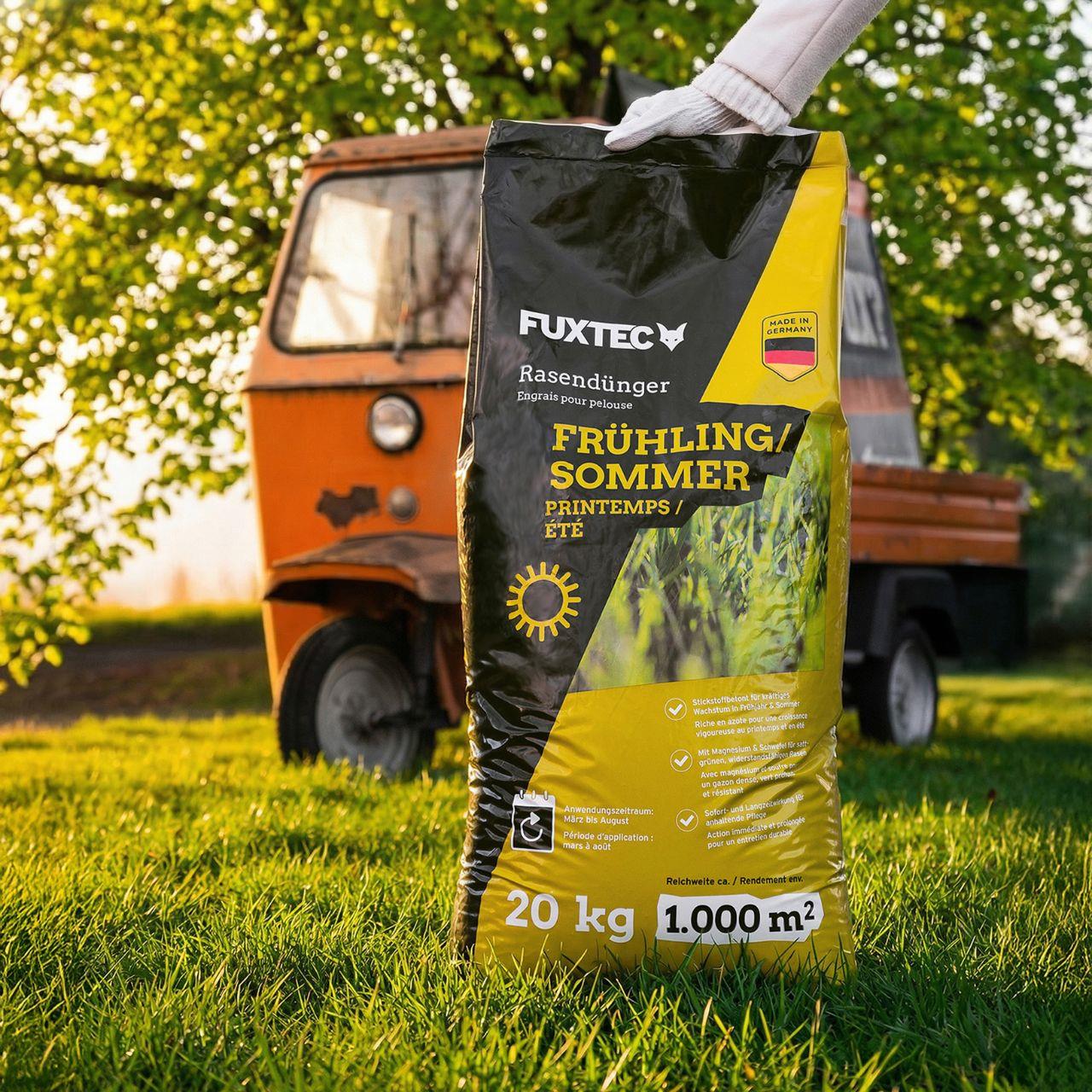 FUXTEC gazonmeststof lente/zomer FX-RDFS 20kg voor 1000m²