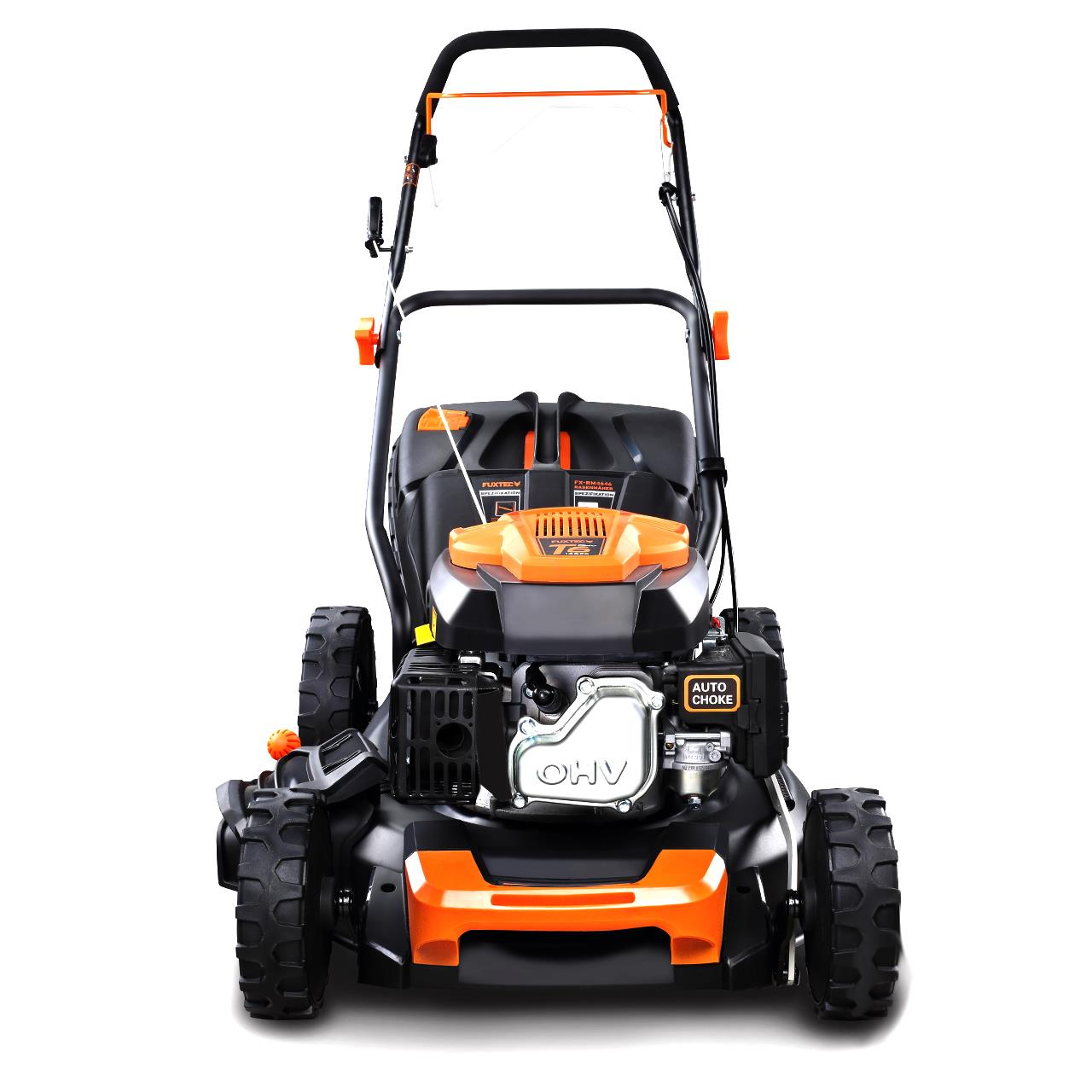 FUXTEC Grasmaaier Benzine - 46cm - Zelfrijdend / Zelftrekkend / Achterwielaandrijving - Mulchfunctie - Opvangbak 50L - FX-RM4646