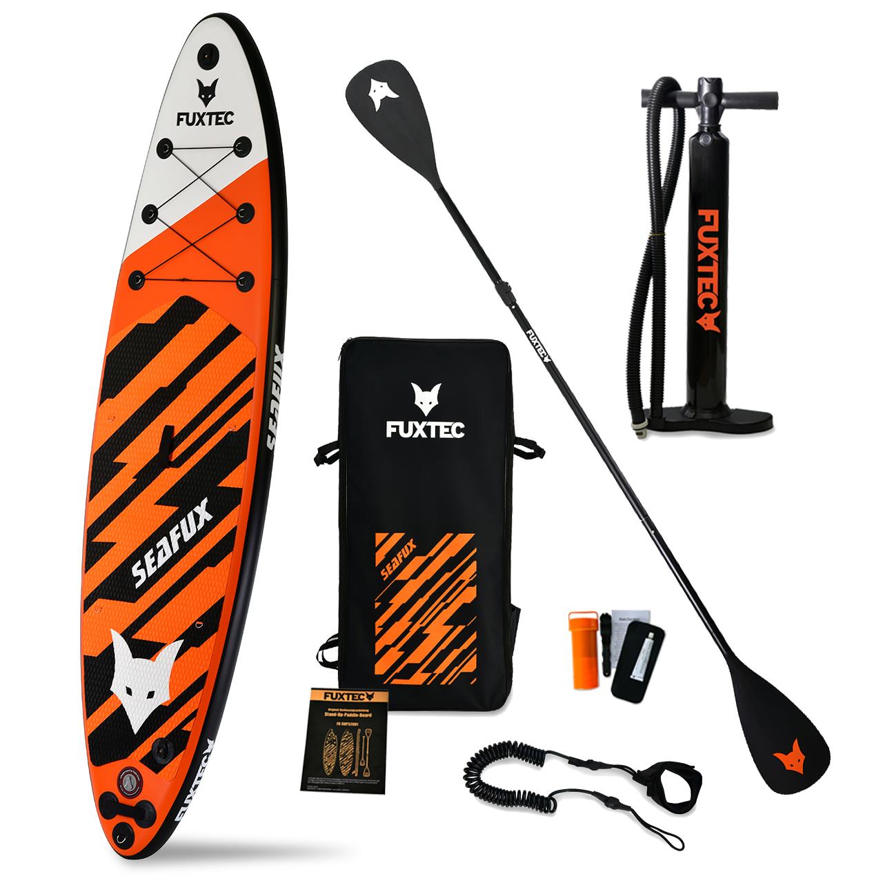 FUXTEC Stand-up paddleboard "Double-Layer" - luchtpomp, peddel, reparatieset en een apparaat voor het bevestigen van een actiecamera - FX-SUP320D1