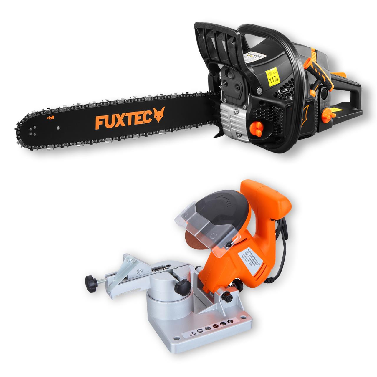 Bundle FUXTEC Kettenschärfer + Kettensäge KS262