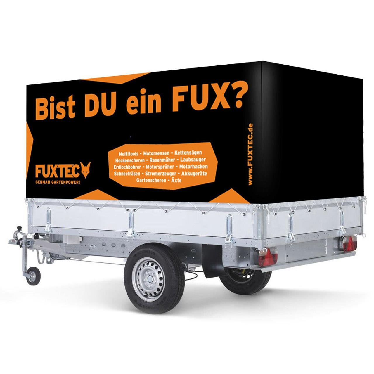 FUXTEC hoog dekzeil dekzeil voor aanhangwagen F 750 DBL 850 M opti AN STEMA 80cm