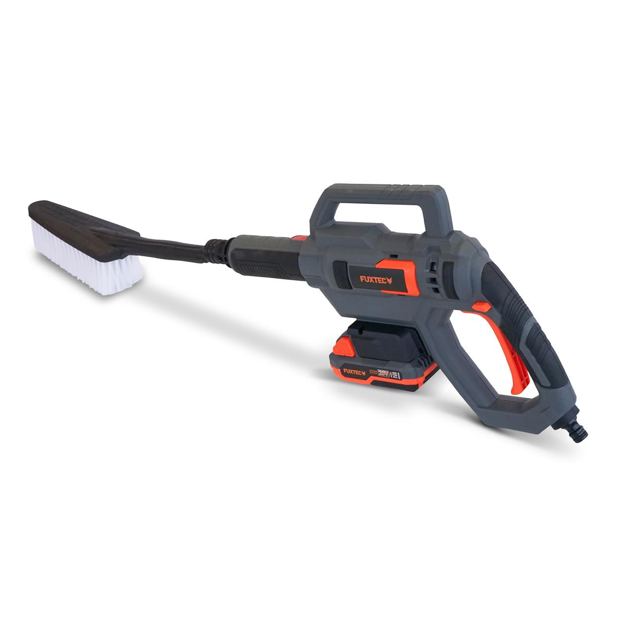 FUXTEC hogedrukreiniger accu 20V - set met batterij (2Ah) en lader (1A) & accessoires