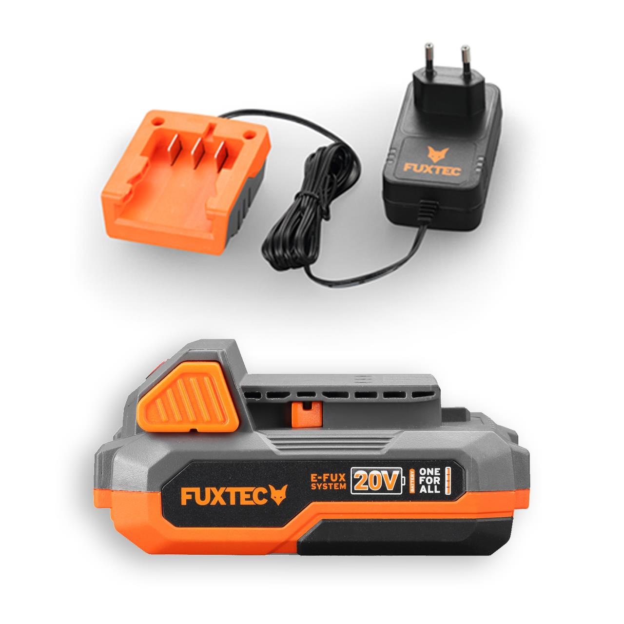 FUXTEC heggenschaar accu 20V - set met batterij (2Ah) en lader (1A)