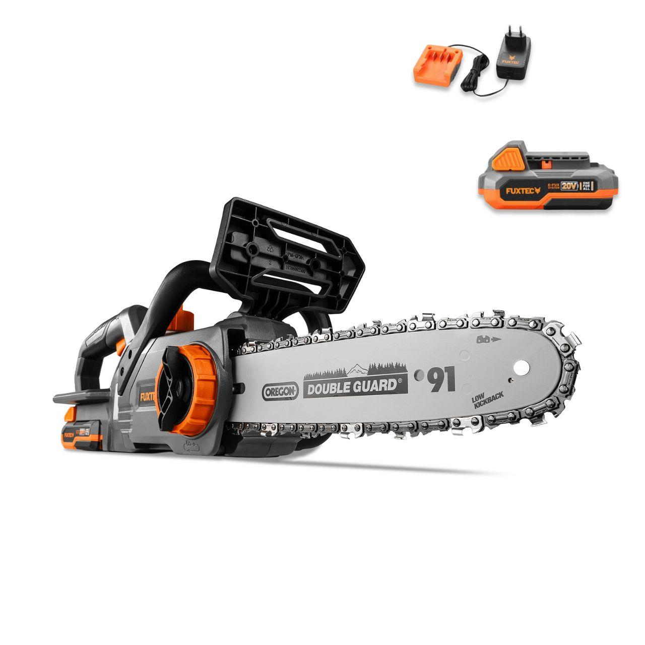 FUXTEC kettingzaag accu 20V - set met batterij (2Ah) en lader (1A)
