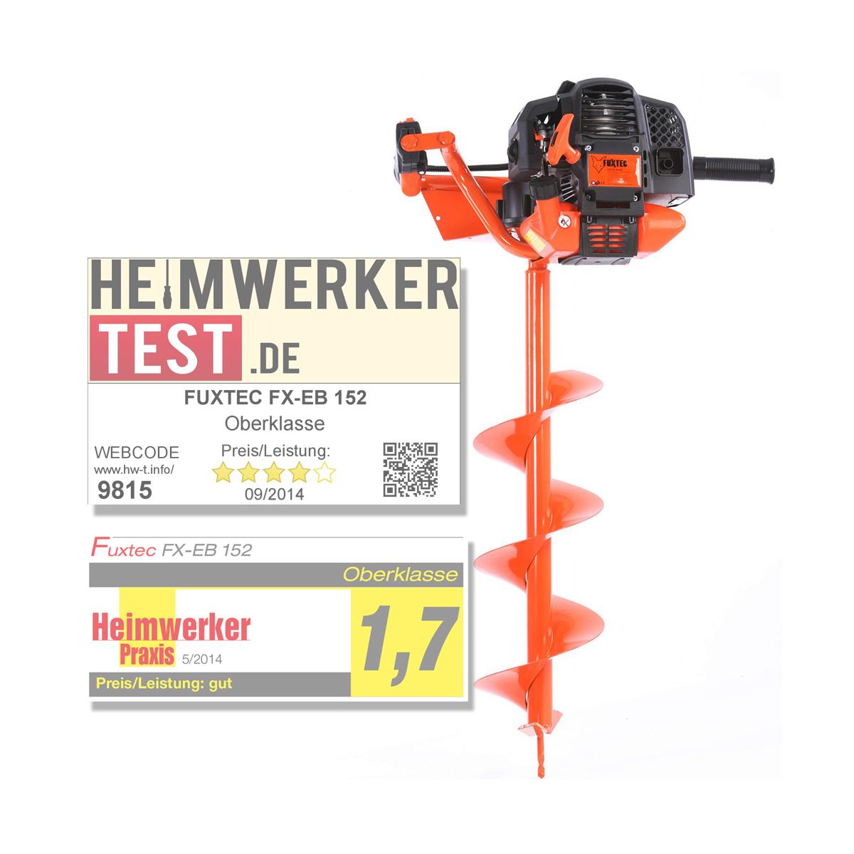 FUXTEC Grondboor Benzine incl. 100/150/200mm hulpstukken - 52cc - FX-EB152 (Nederlands instructieboek)