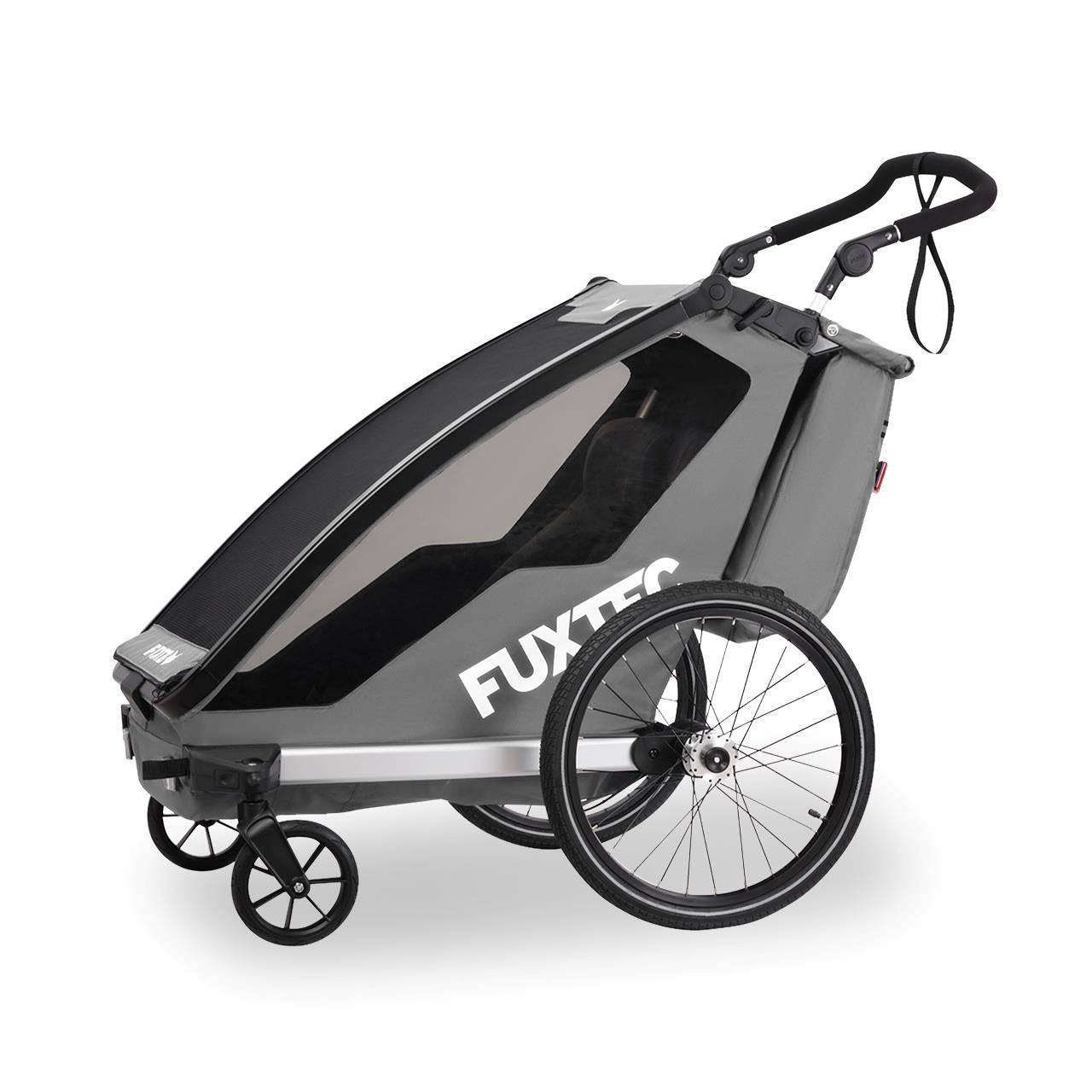 FUXTEC fietskar/jogger FX-FA1-SET-GRAY met joggerwiel