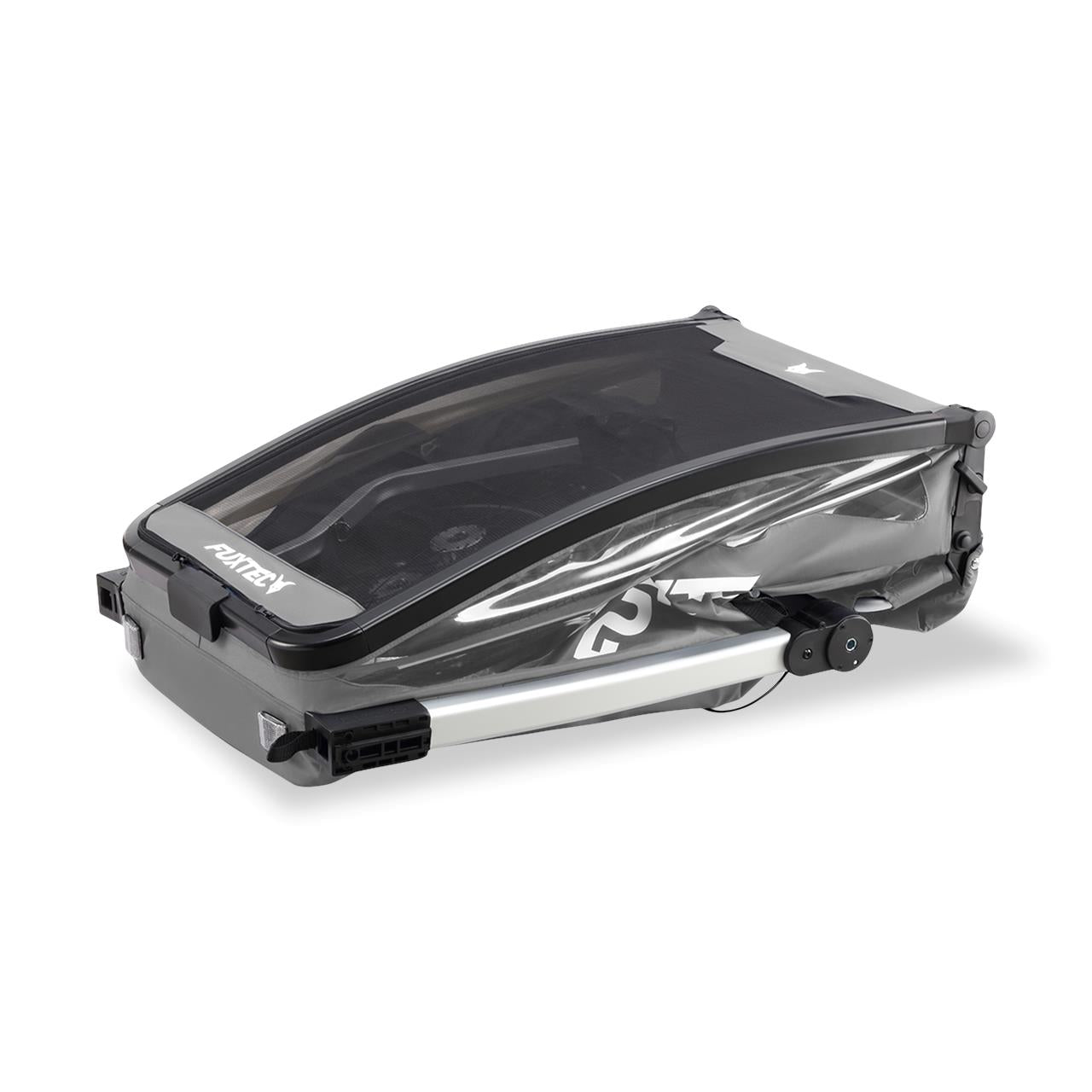 FUXTEC fietskar/jogger FX-FA1-SET-GRAY met joggerwiel