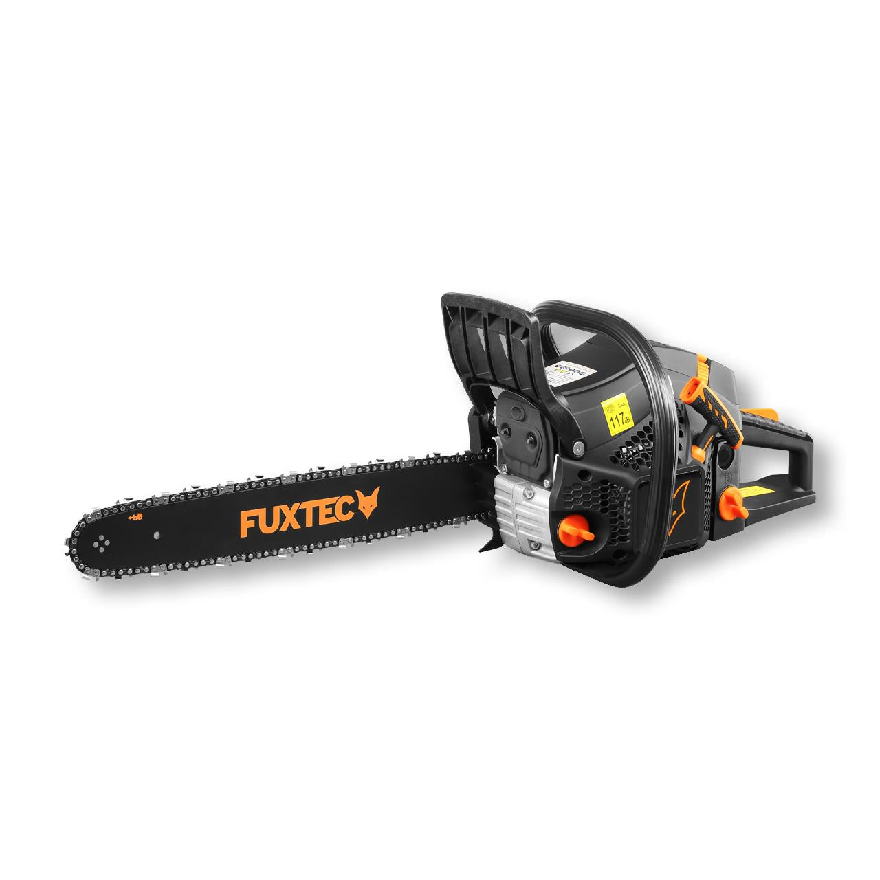 FUXTEC Kettingzaag benzine - 54cc 2-takt - 45cm / 18 inch Zwaardlengte - Incl. Zaagblad & Ketting - FX-KS255 - Black Edition