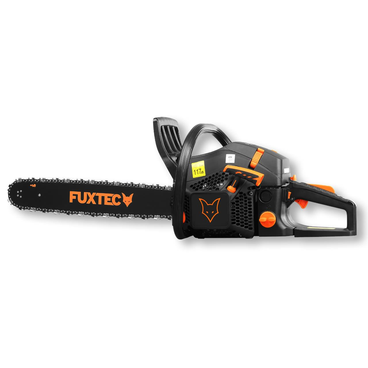 FUXTEC Kettingzaag benzine - 61,5cc 2-takt - 51cm / 20 inch Zwaardlengte - Incl. Zaagblad & Ketting - FX-KS262 - Black Edition