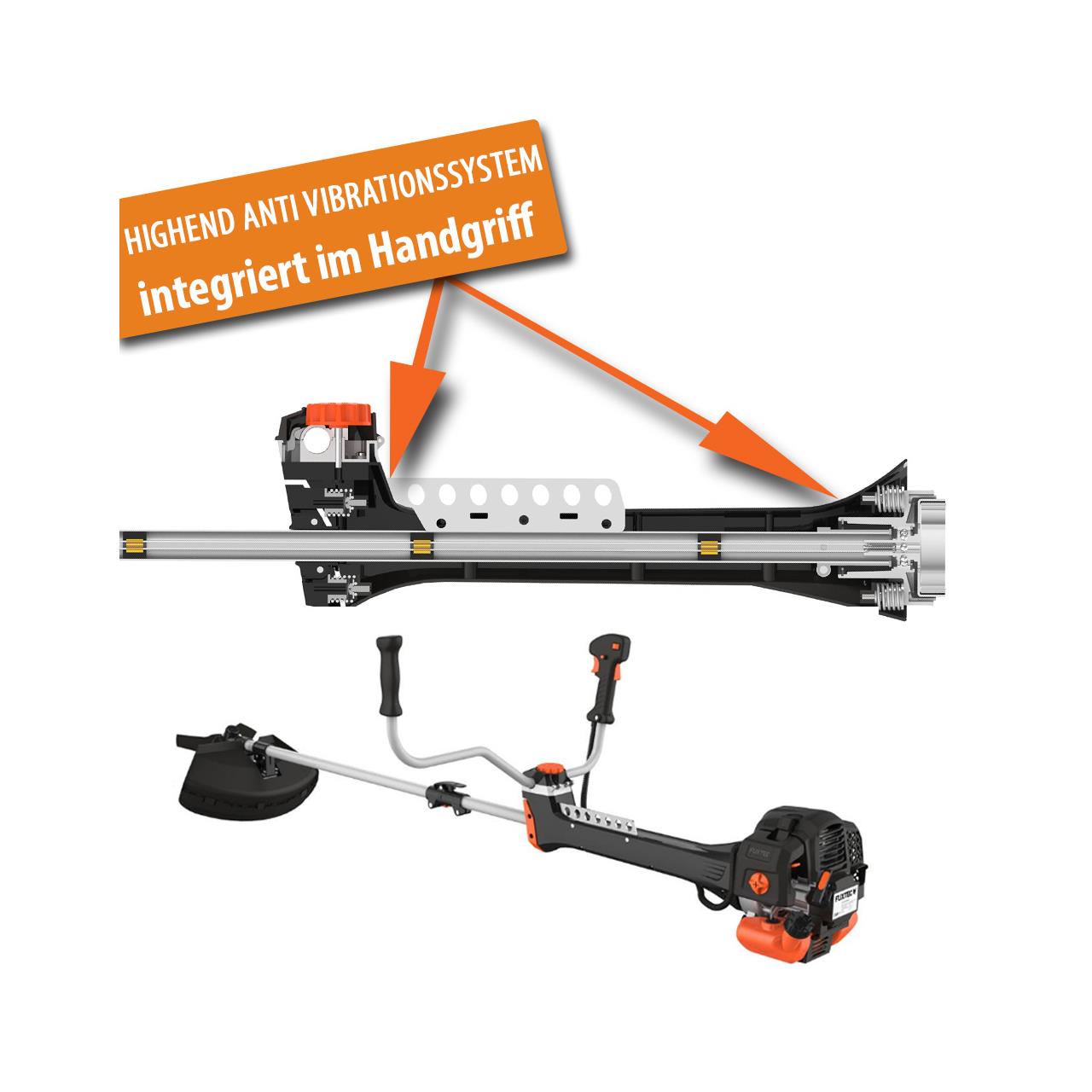 FUXTEC Bosmaaier Benzine - Professionele Grastrimmer - 52cc - 2-takt - 2in1 - FX-PS152