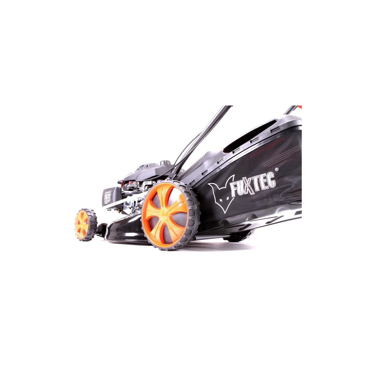 FUXTEC Grasmaaier Benzine - 51cm - Zelfrijdend / Zelftrekkend / Achterwielaandrijving - Mulchfunctie - Opvangbak 60L - FX-RM5196