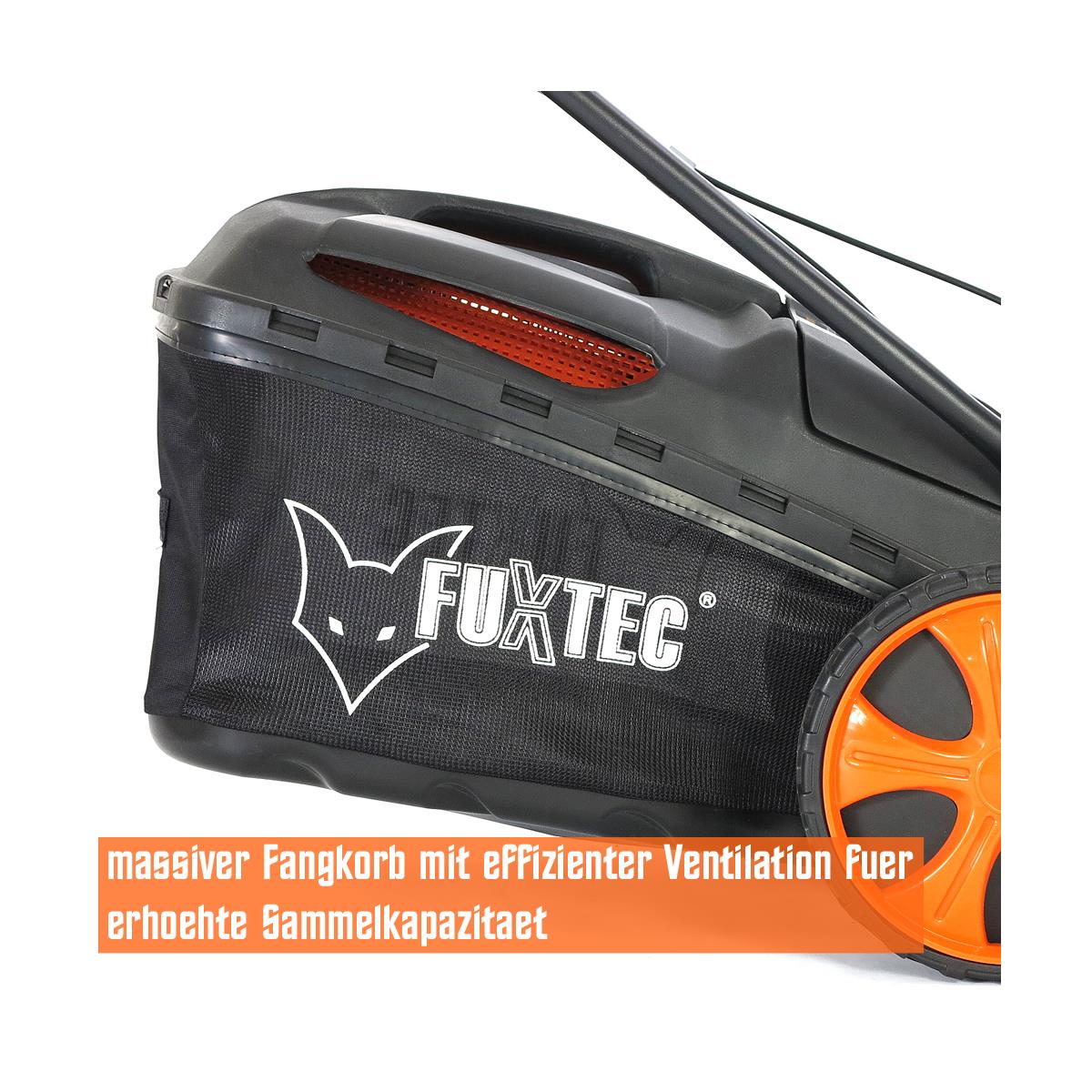 FUXTEC Grasmaaier Benzine - 51cm - Zelfrijdend / Zelftrekkend / Achterwielaandrijving - Mulchfunctie - Opvangbak 60L - FX-RM5196