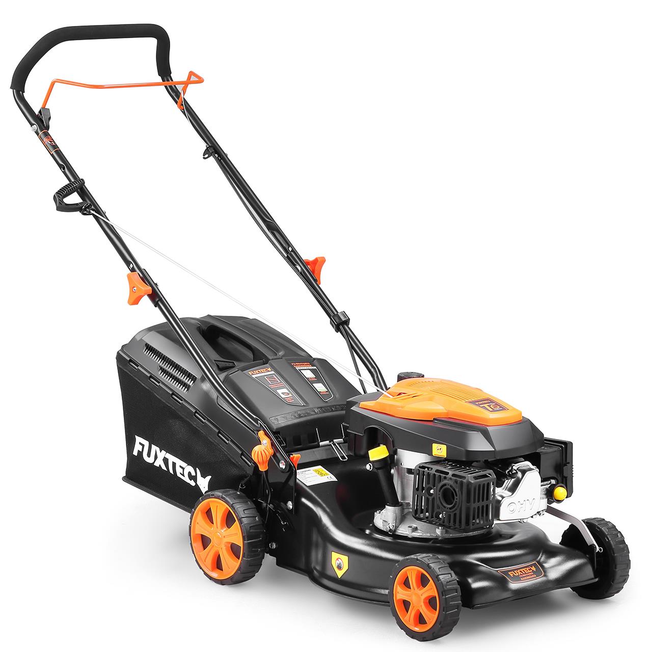 FUXTEC Grasmaaier Benzine - 43cm - Duwmaaier - Opvanbak 40L - FX-RM4346ECO