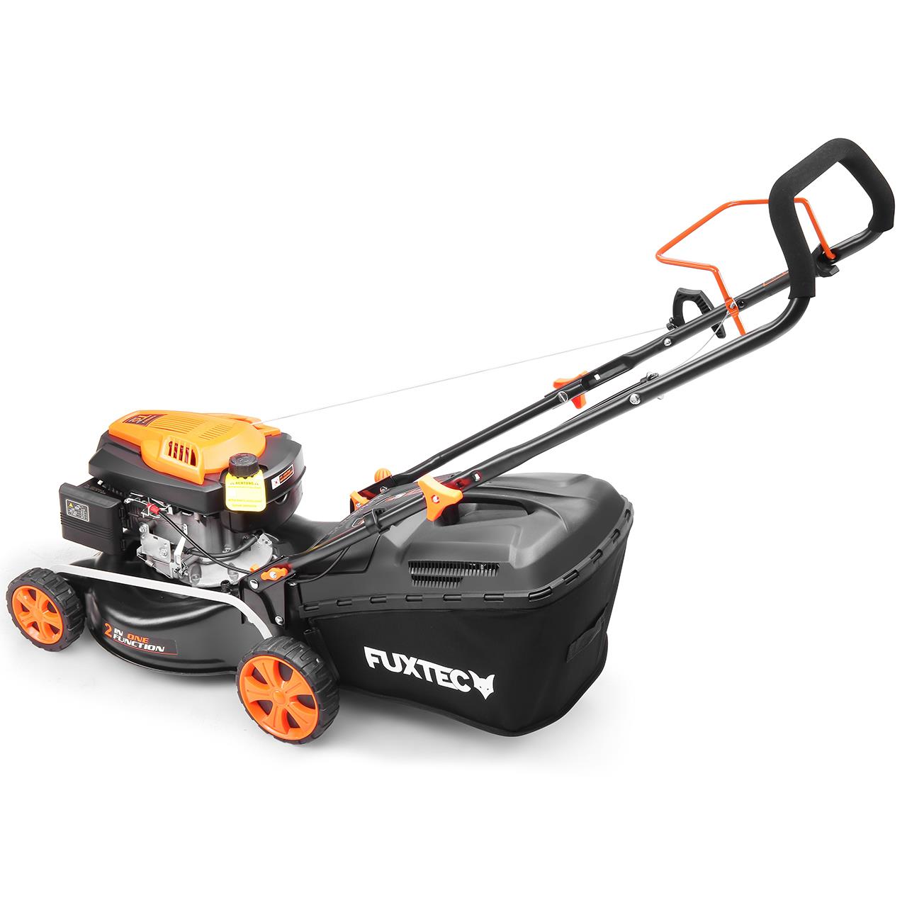 FUXTEC Grasmaaier Benzine - 43cm - Duwmaaier - Opvanbak 40L - FX-RM4346ECO