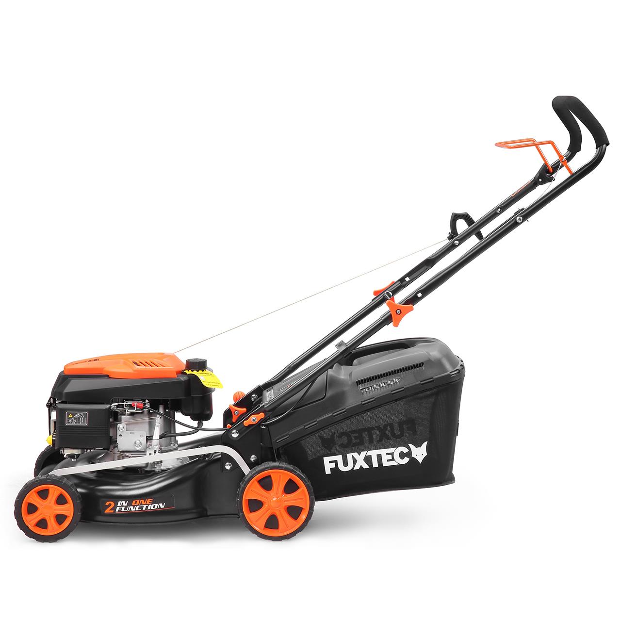 FUXTEC Grasmaaier Benzine - 43cm - Duwmaaier - Opvanbak 40L - FX-RM4346ECO