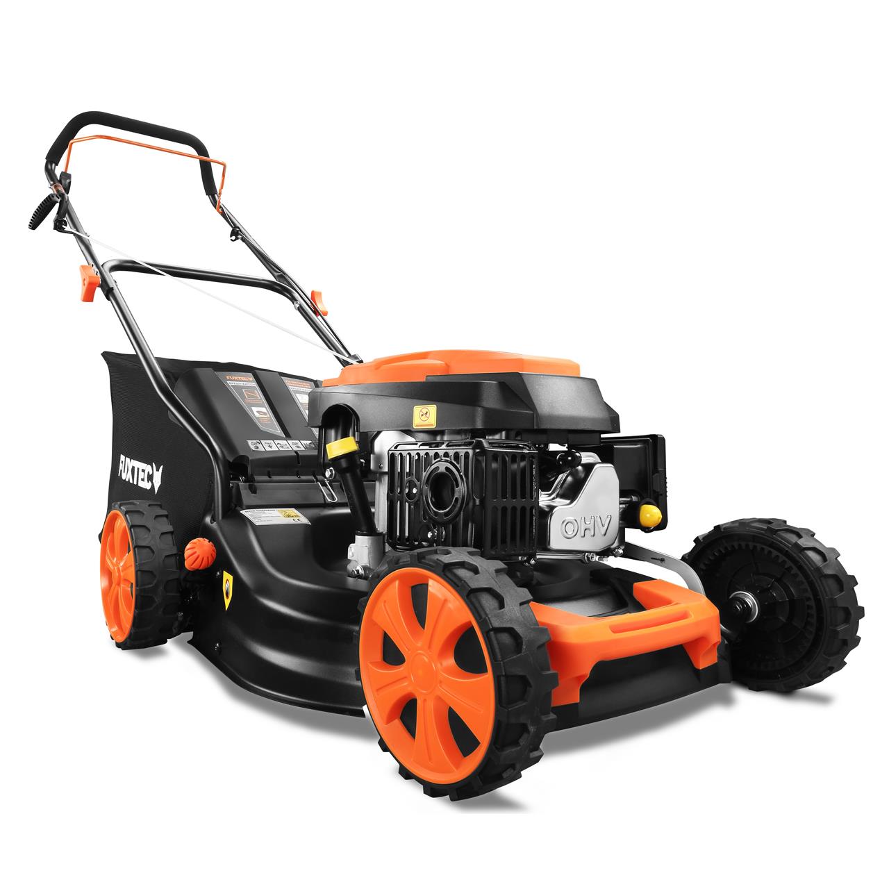 FUXTEC Grasmaaier Benzine - 46 cm - Duwmaaier - Mulchfunctie - Opvangbak 50L - FX-RM4646ECO