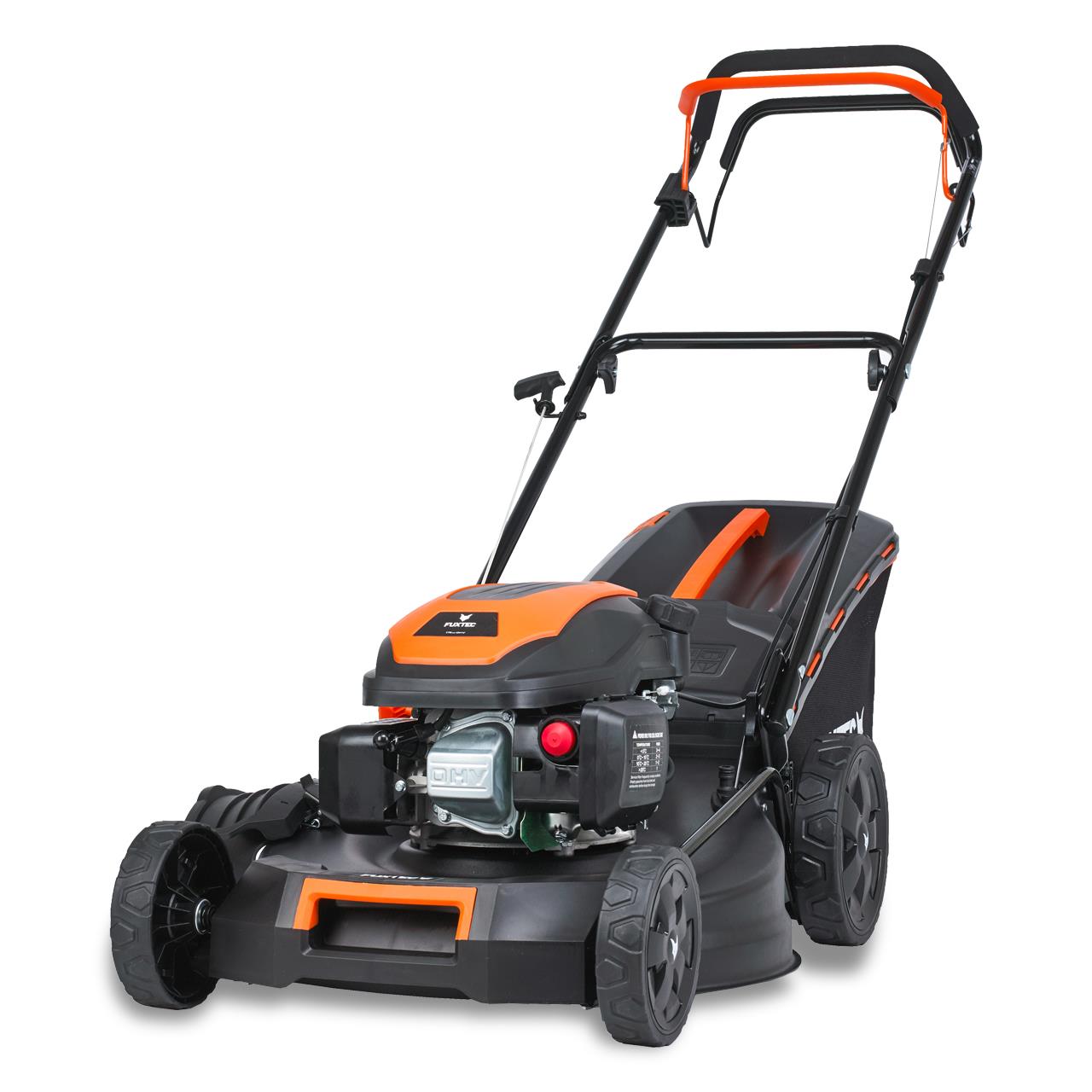 FUXTEC Grasmaaier Benzine - 51cm - 4-takt - 170cc - zelfrijdend / zelftrekkend /achterwielaandrijving - Mulchfunctie - Opvangbak 60L - FX-RM5170