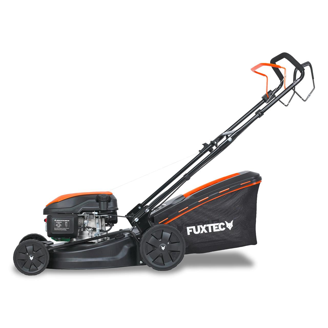 FUXTEC Grasmaaier Benzine - 51cm - 4-takt - 170cc - zelfrijdend / zelftrekkend /achterwielaandrijving - Mulchfunctie - Opvangbak 60L - FX-RM5170