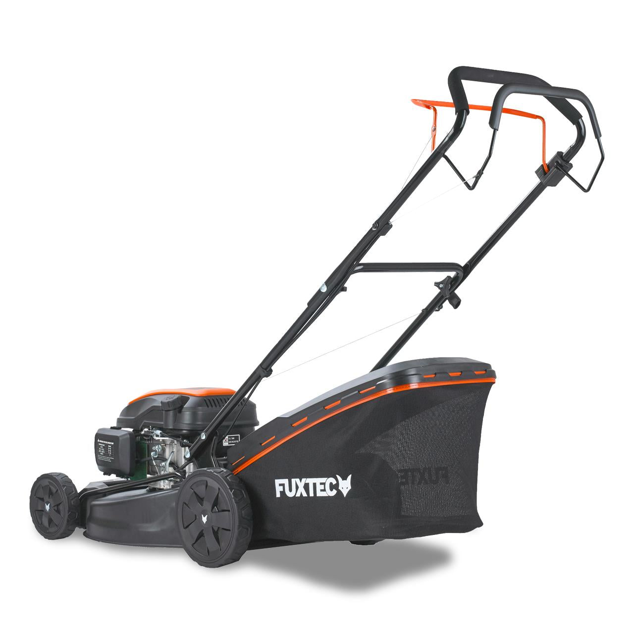 FUXTEC Grasmaaier Benzine - 51cm - 4-takt - 170cc - zelfrijdend / zelftrekkend /achterwielaandrijving - Mulchfunctie - Opvangbak 60L - FX-RM5170