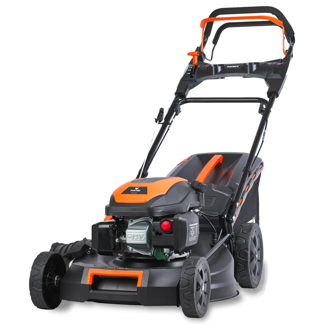 FUXTEC Grasmaaier Benzine - 51cm - 4-takt - 170cc - zelfrijdend / zelftrekkend /achterwielaandrijving - Mulchfunctie - Opvangbak 60L - FX-RM5170PRO