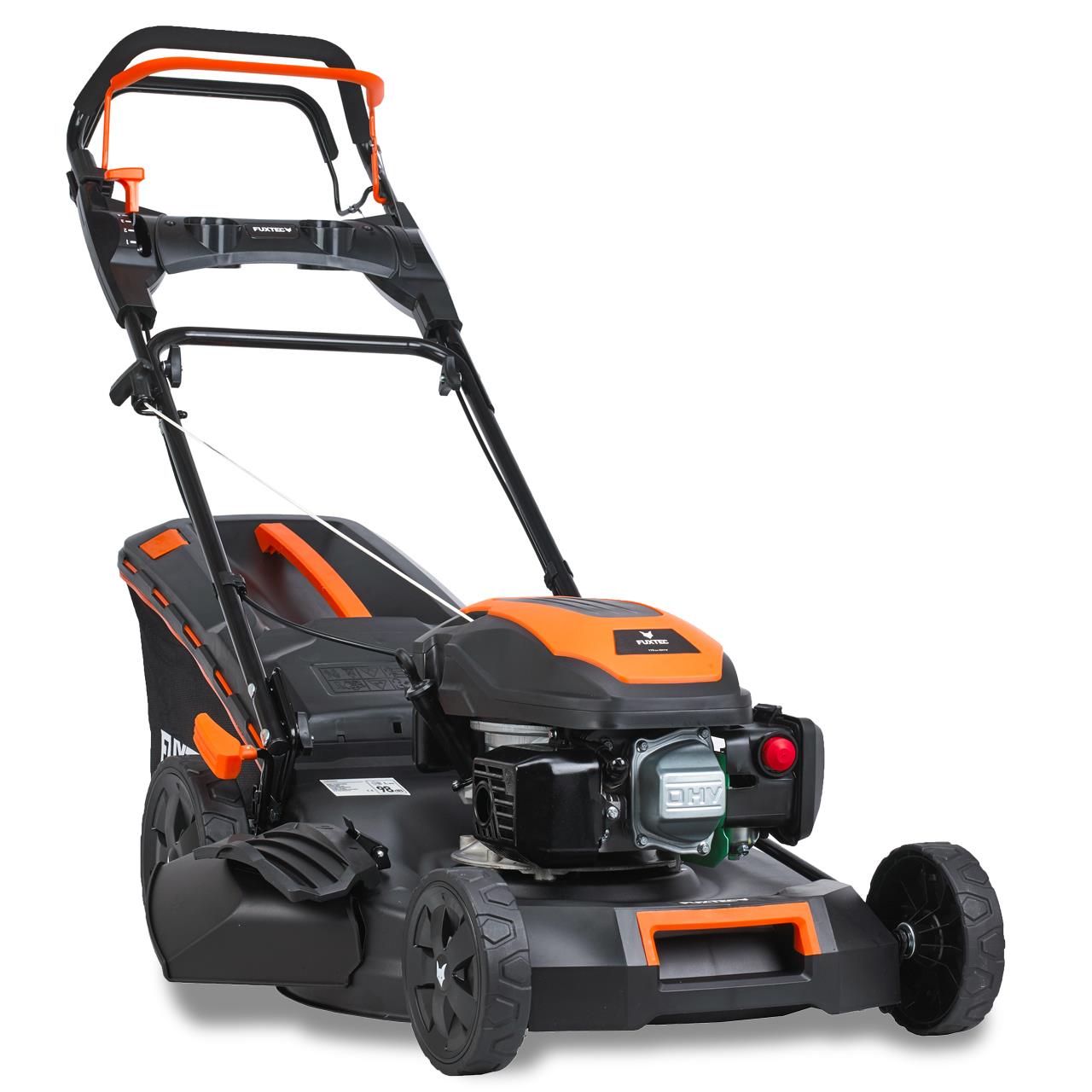 FUXTEC Grasmaaier Benzine - 51cm - 4-takt - 170cc - zelfrijdend / zelftrekkend /achterwielaandrijving - Mulchfunctie - Opvangbak 60L - FX-RM5170PRO