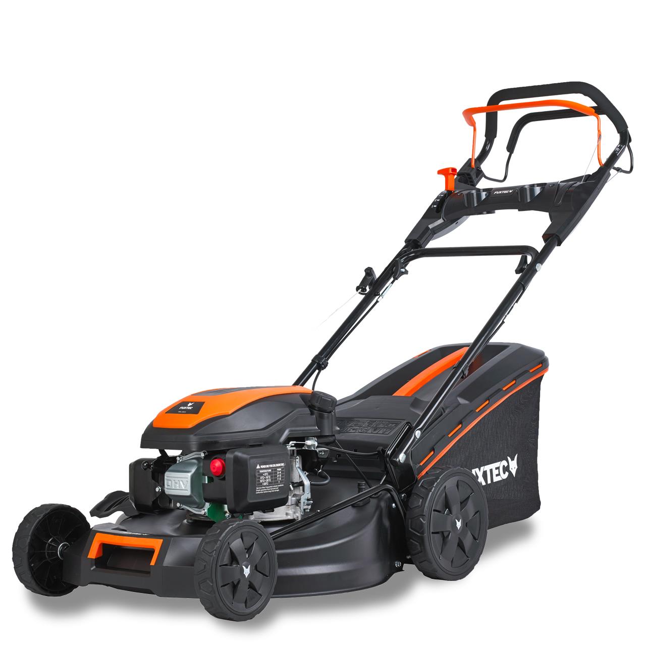 FUXTEC Grasmaaier Benzine - 51cm - 4-takt - 170cc - zelfrijdend / zelftrekkend /achterwielaandrijving - Mulchfunctie - Opvangbak 60L - FX-RM5170PRO