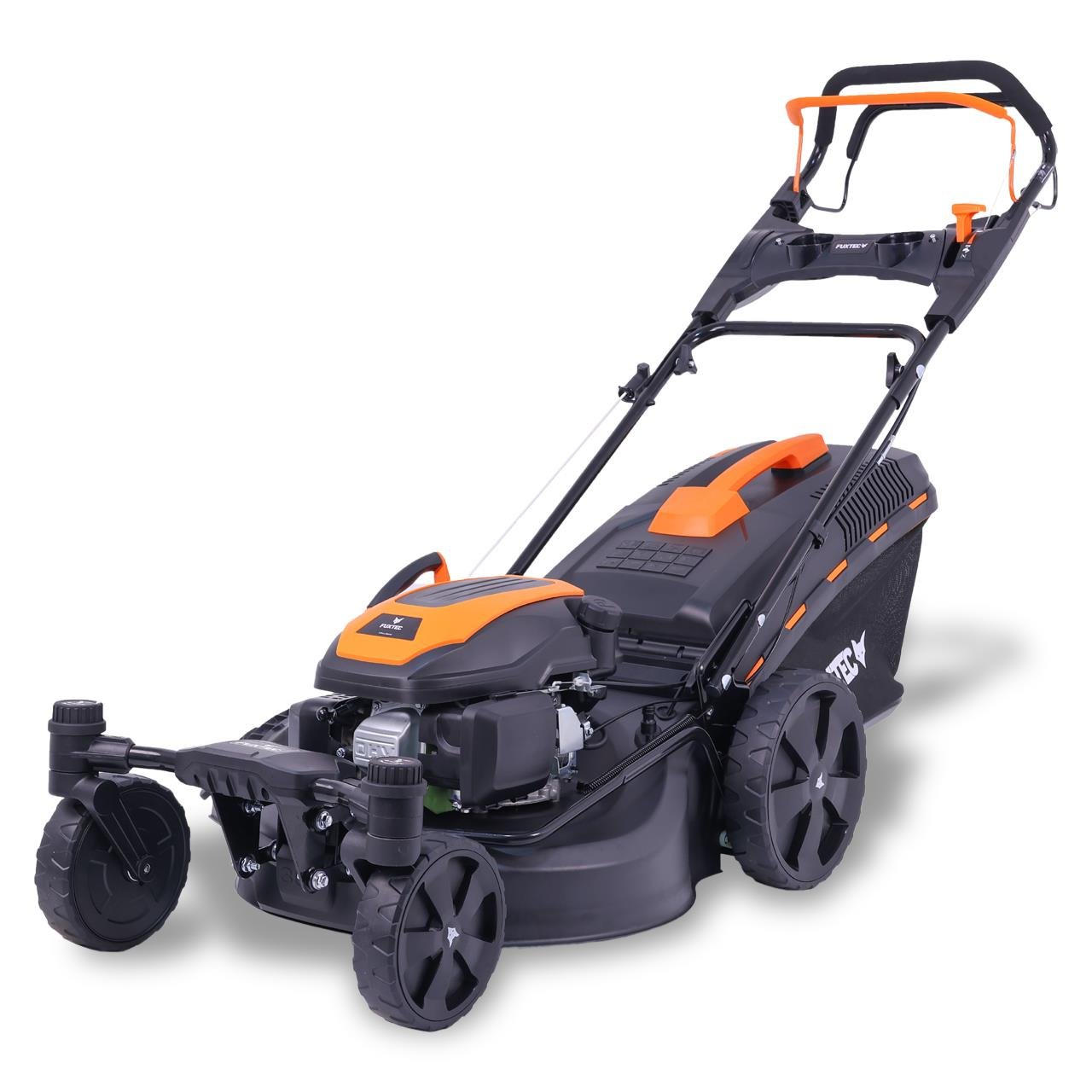 FUXTEC Grasmaaier Benzine - 51cm - 4-takt - 170cc - zelfrijdend / zelftrekkend /achterwielaandrijving - Mulchfunctie - Opvangbak 60L - FX-RM5170agile