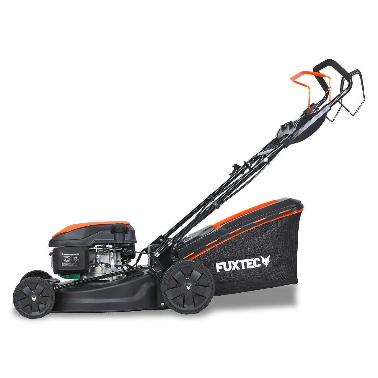 FUXTEC Grasmaaier Benzine - E-Start - 51cm - 4-takt - 170cc - Zelfrijdend / Zelftrekkend / Achterwielaandrijving - Mulchfunctie - Opvangbak 60L - FX-RM5170eS