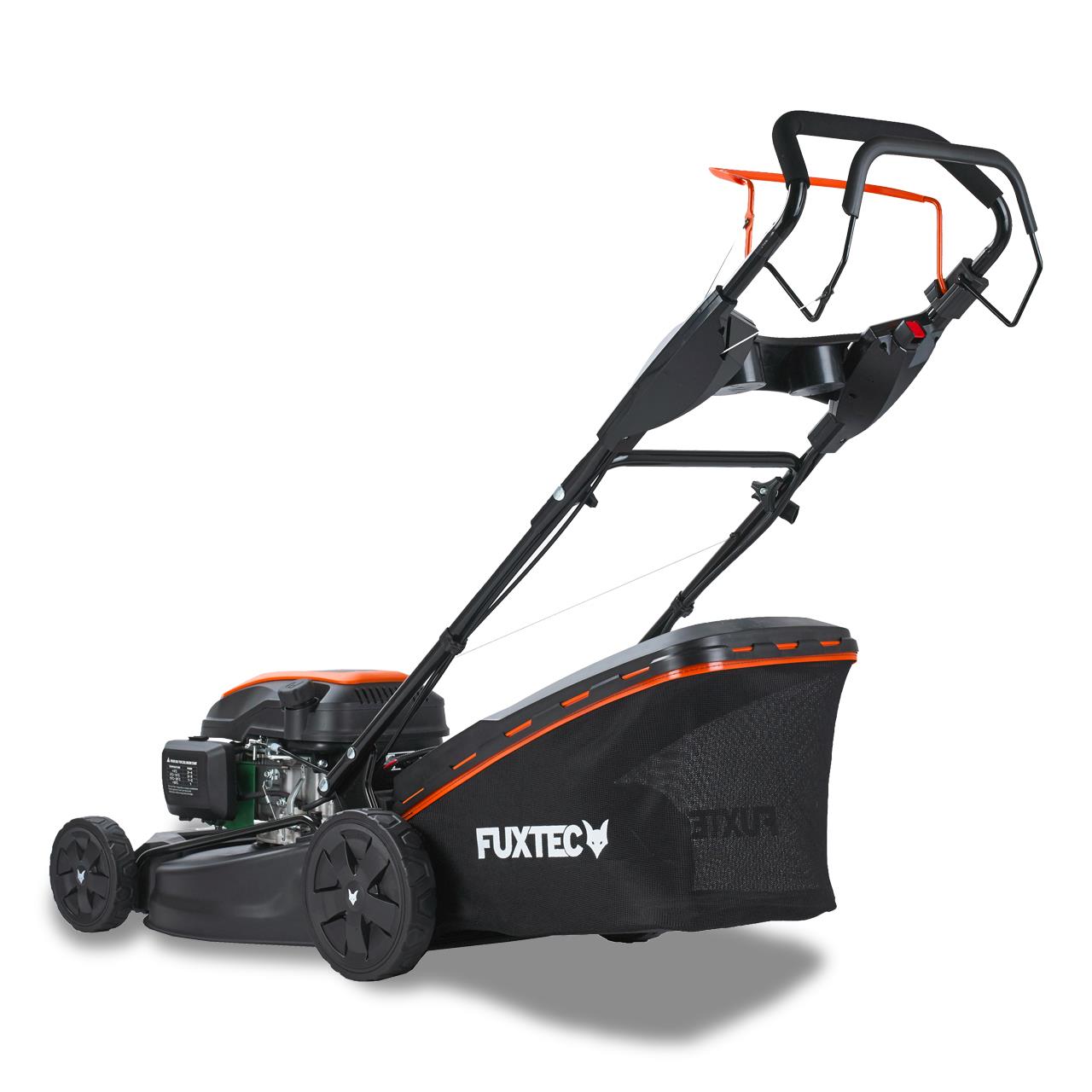 FUXTEC Grasmaaier Benzine - E-Start - 51cm - 4-takt - 170cc - Zelfrijdend / Zelftrekkend / Achterwielaandrijving - Mulchfunctie - Opvangbak 60L - FX-RM5170eS