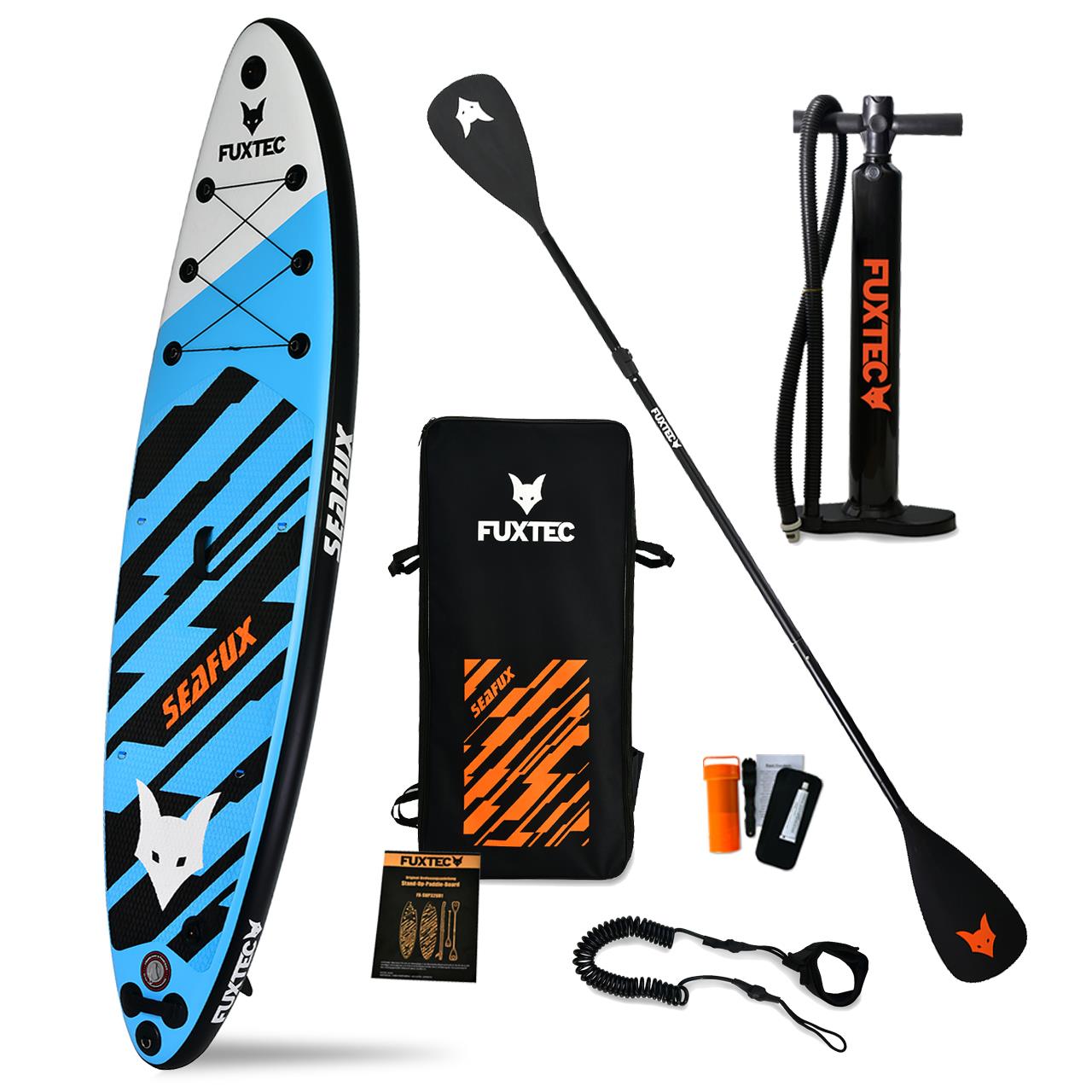 FUXTEC Stand-up paddleboard "Double-Layer" - luchtpomp, peddel, reparatieset en een apparaat voor het bevestigen van een actiecamera - FX-SUP320D1