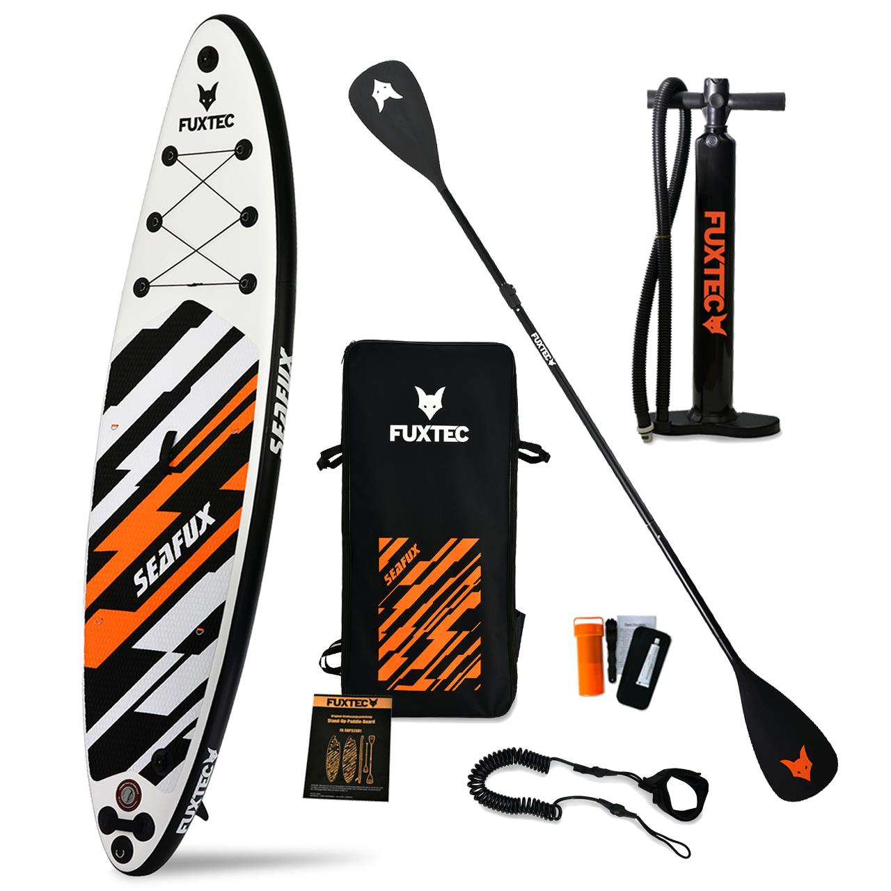 FUXTEC Stand-up paddleboard "Double-Layer" - luchtpomp, peddel, reparatieset en een apparaat voor het bevestigen van een actiecamera - FX-SUP320D1