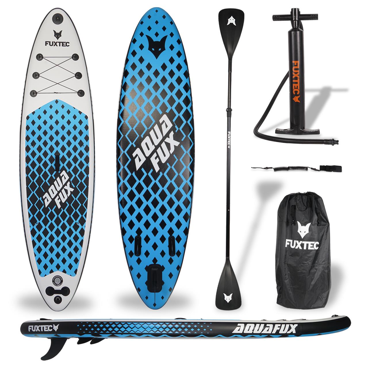 FUXTEC Stand-up paddleboard - luchtpomp, peddel, reparatieset en een apparaat voor het bevestigen van een actiecamera - FX-SUP320eco