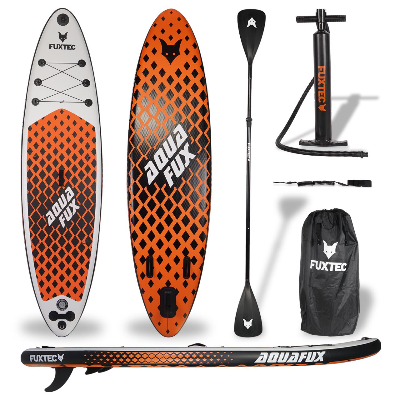 FUXTEC Stand-up paddleboard - luchtpomp, peddel, reparatieset en een apparaat voor het bevestigen van een actiecamera - FX-SUP320eco